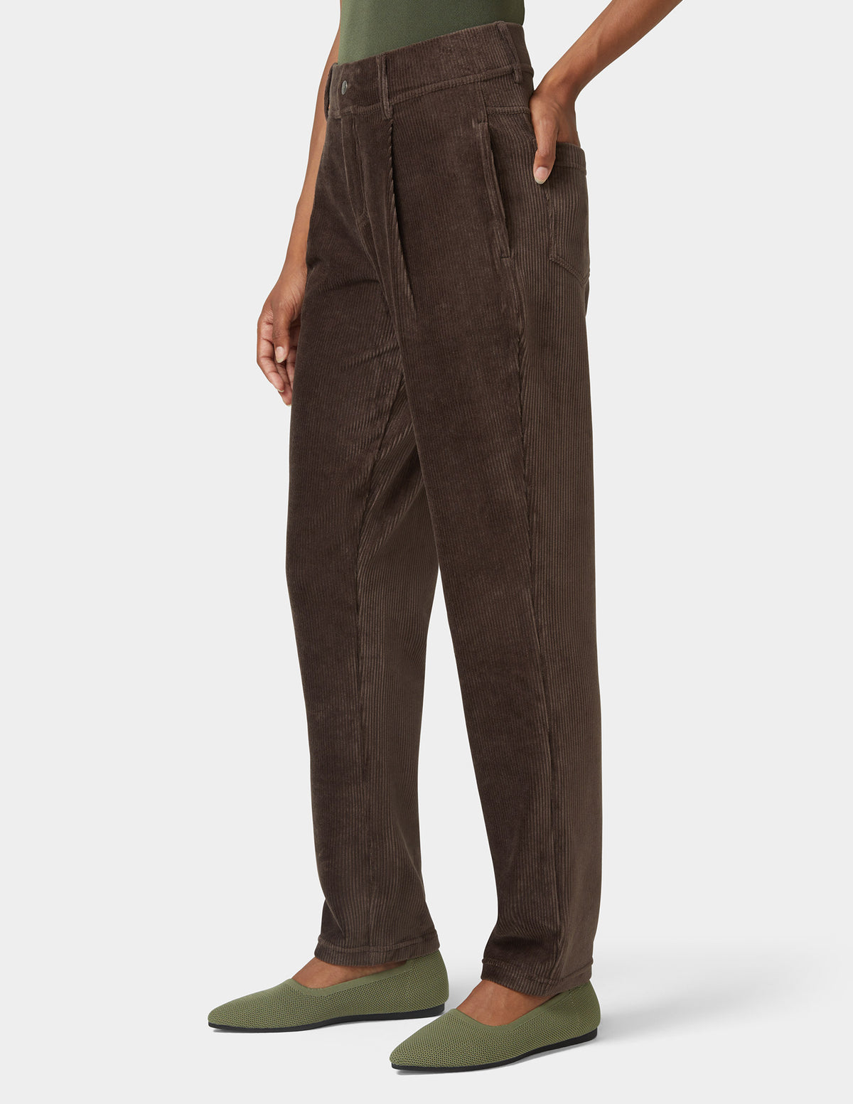 HUE Plush Corduroy Tapered Pants