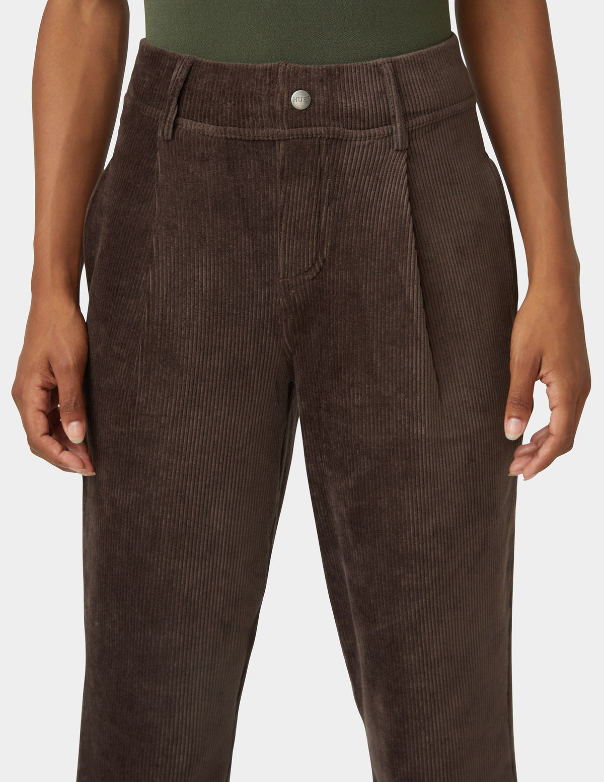 HUE Plush Corduroy Tapered Pants