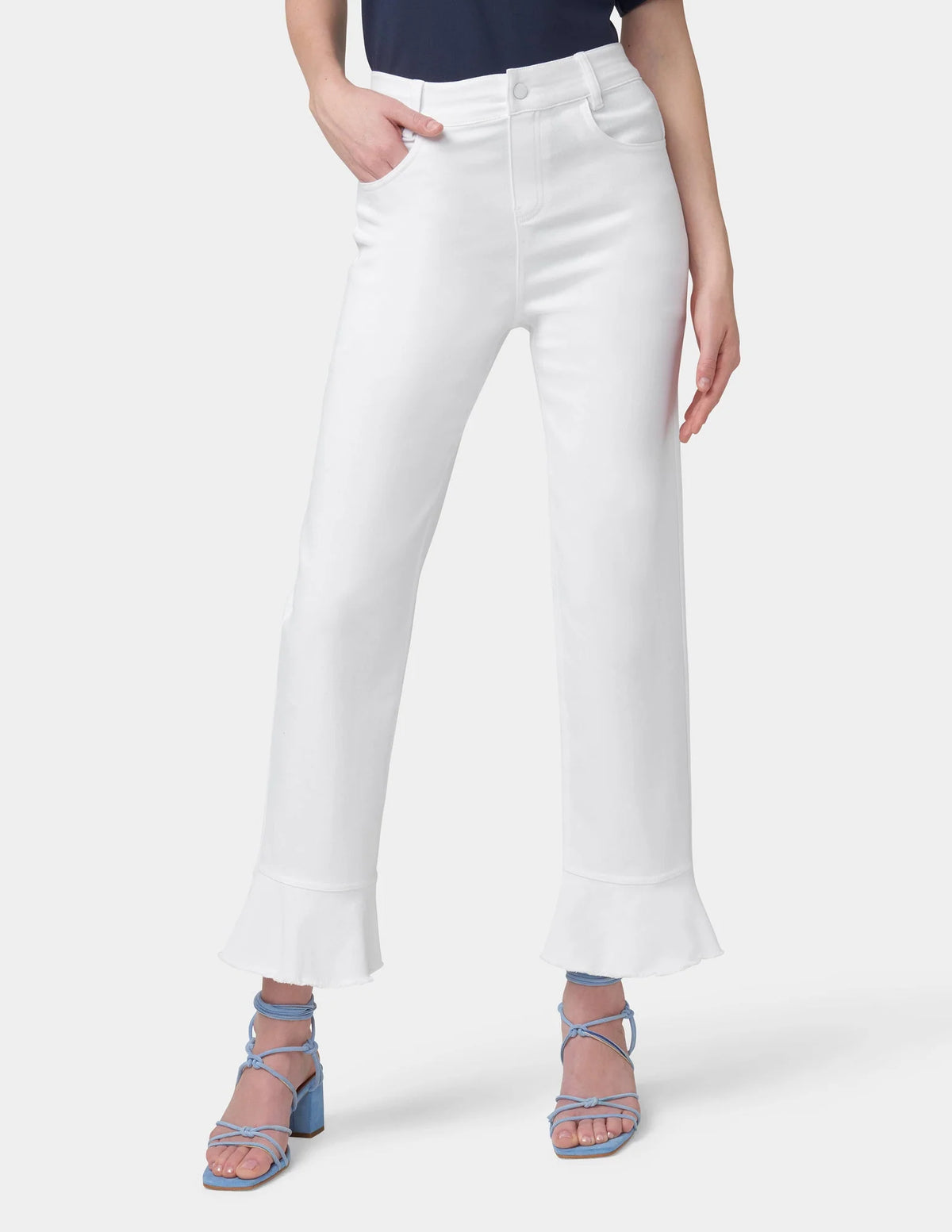 HUE Ruffle Hem Denim Skimmer