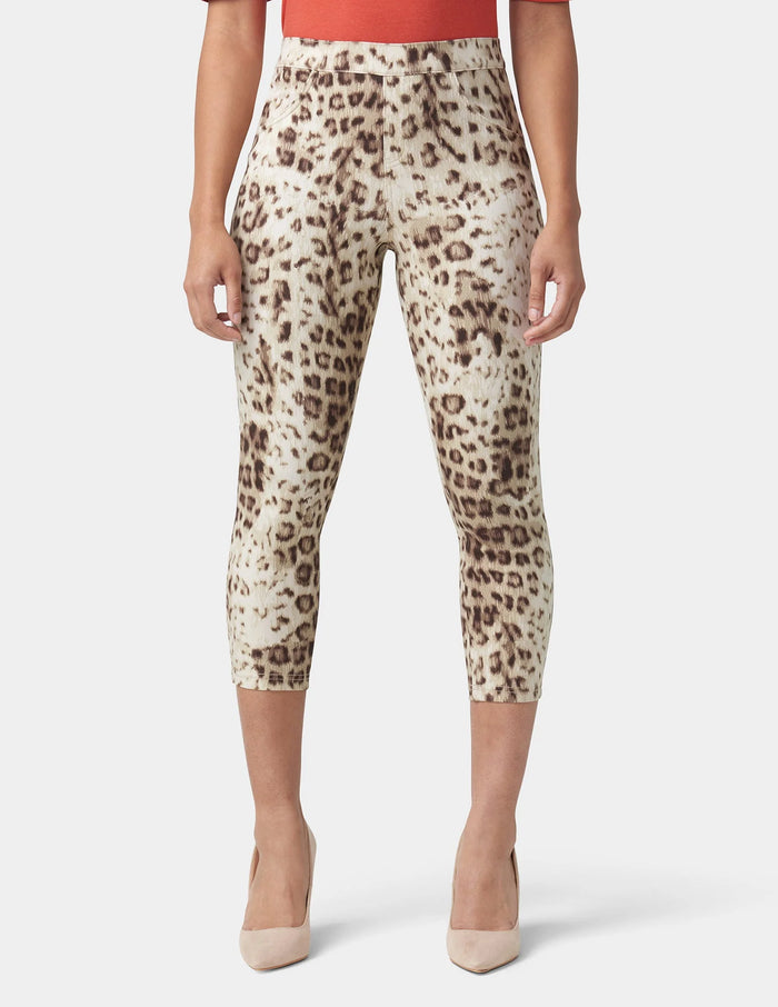 HUE Leopard Denim Capri