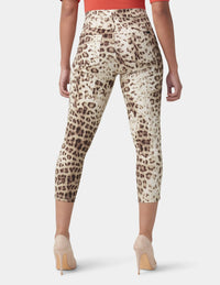 HUE Leopard Denim Capri