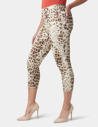 HUE Leopard Denim Capri