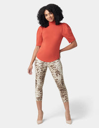 HUE Leopard Denim Capri