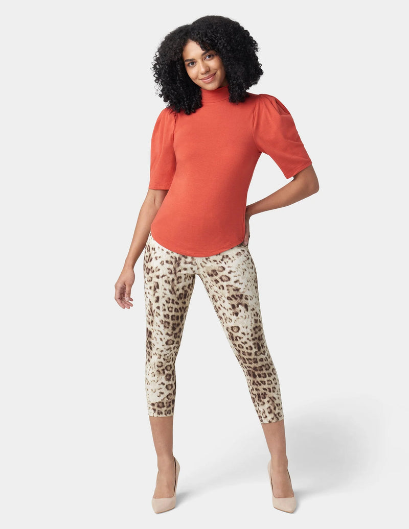 HUE Leopard Denim Capri