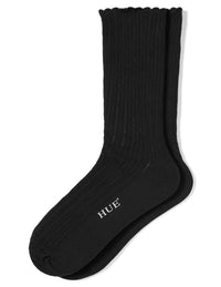 HUE Scalloped Pointelle Crew