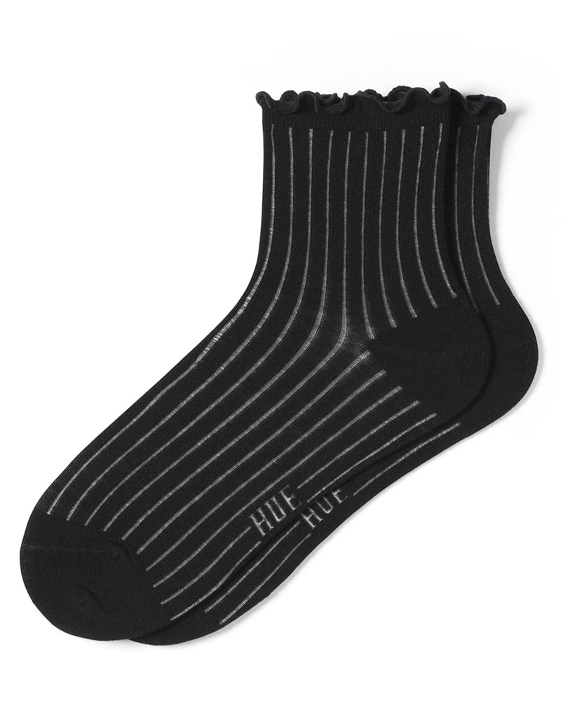 HUE Sheer Rib Anklet Sock