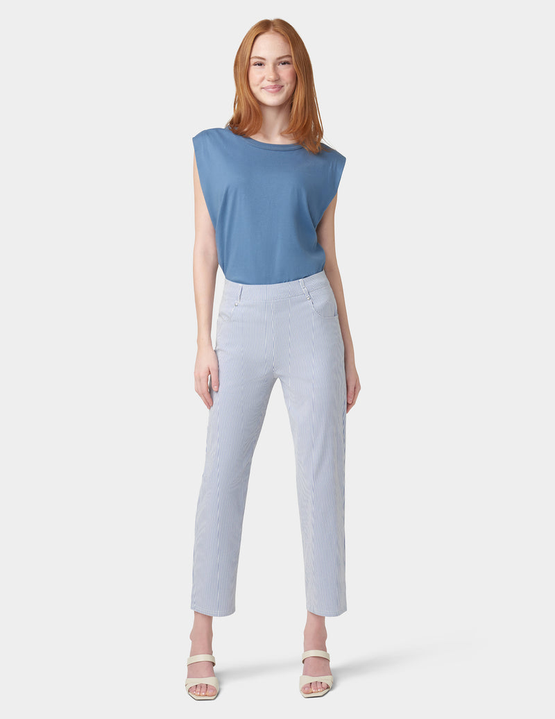 HUE Spring Stripe Cigarette Pants