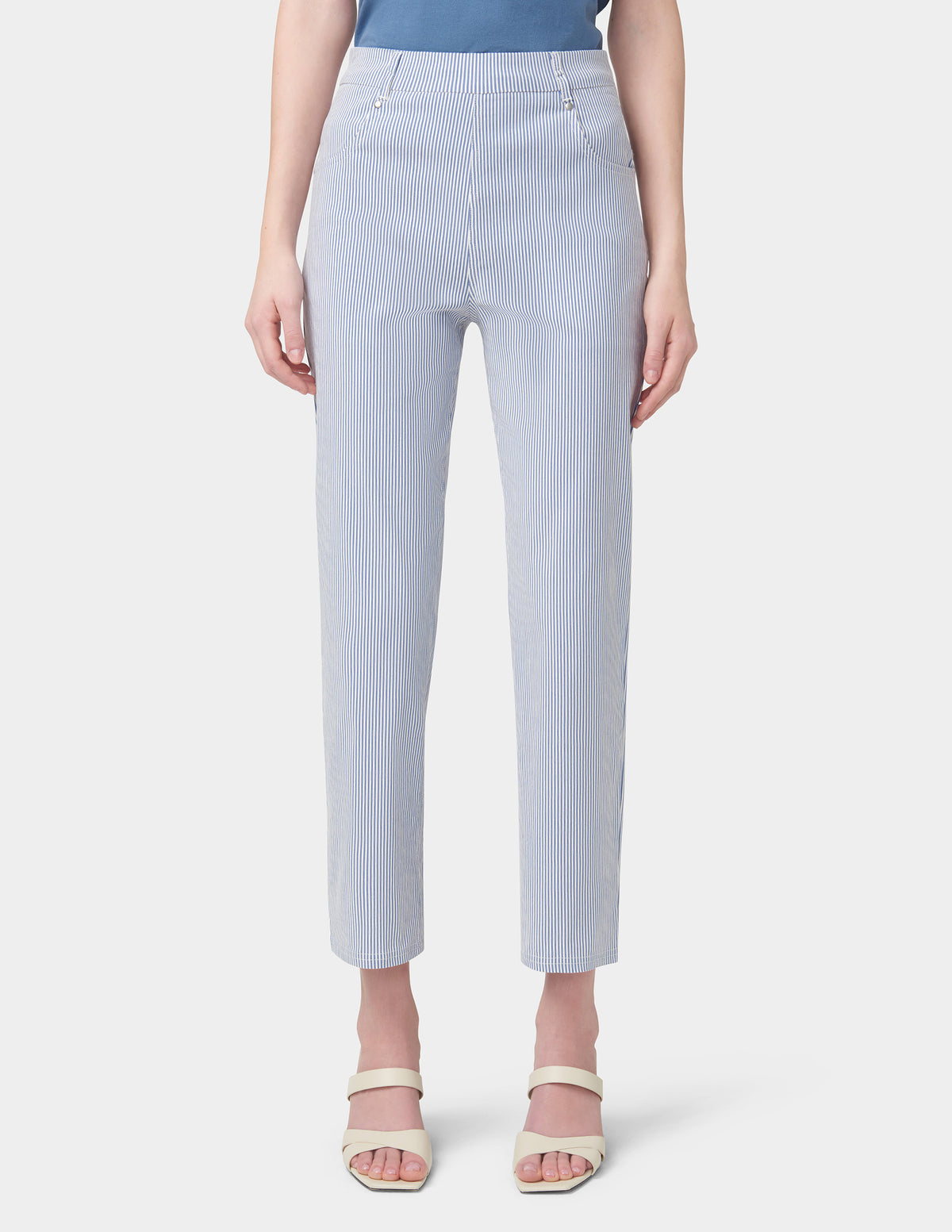 HUE Spring Stripe Cigarette Pants