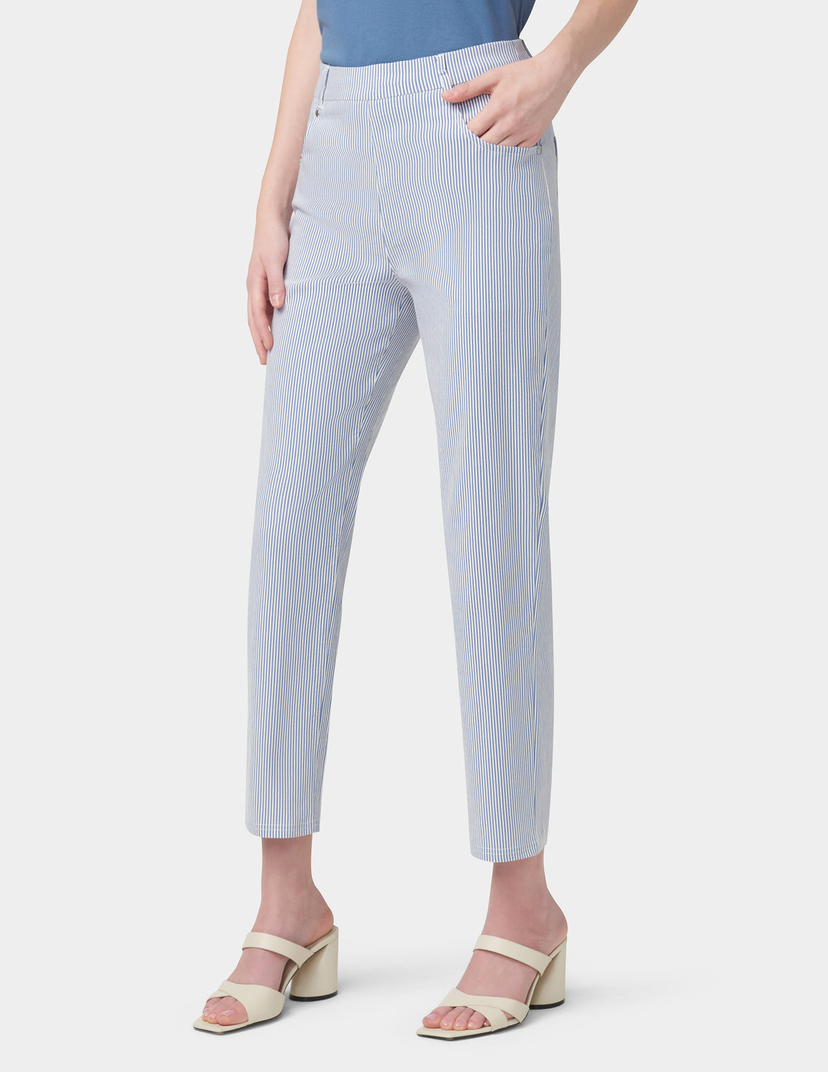 HUE Spring Stripe Cigarette Pants