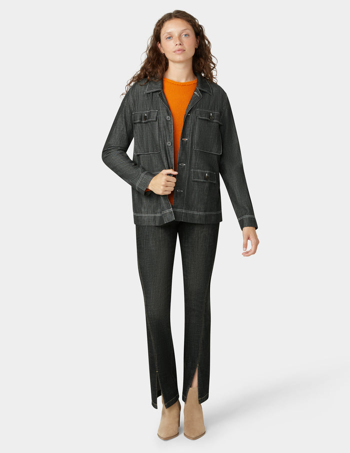 HUE Crosshatch Denim Boot Cut