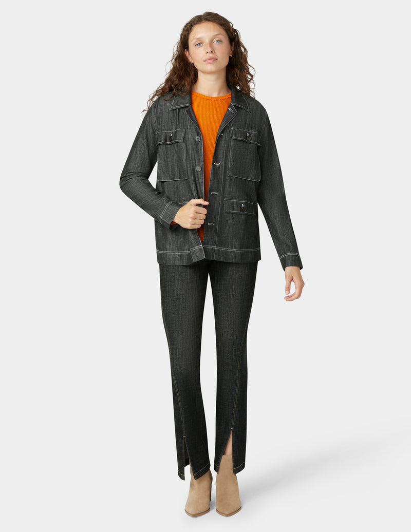 HUE Crosshatch Denim Boot Cut