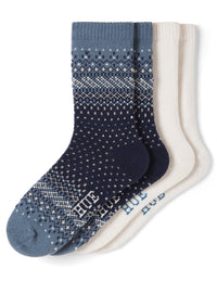HUE Ombre Fairisle Sock 2 Pair Pack