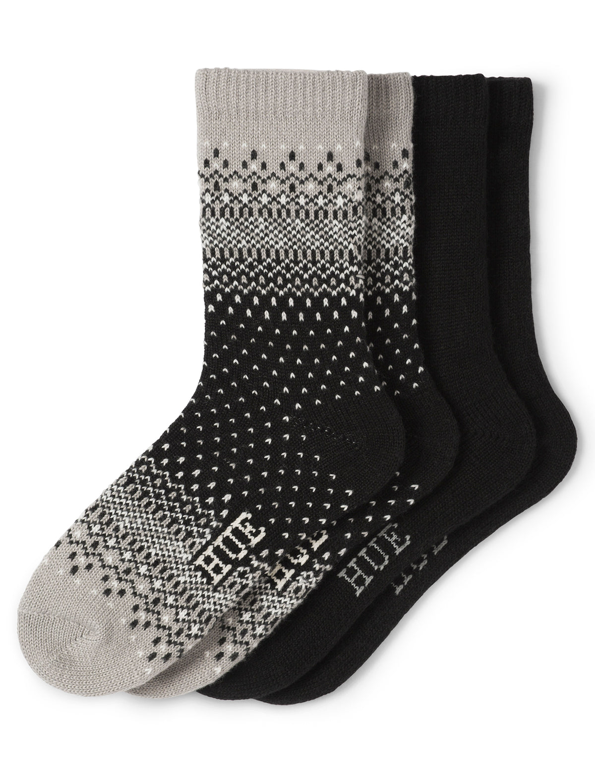 HUE Ombre Fairisle Sock 2 Pair Pack