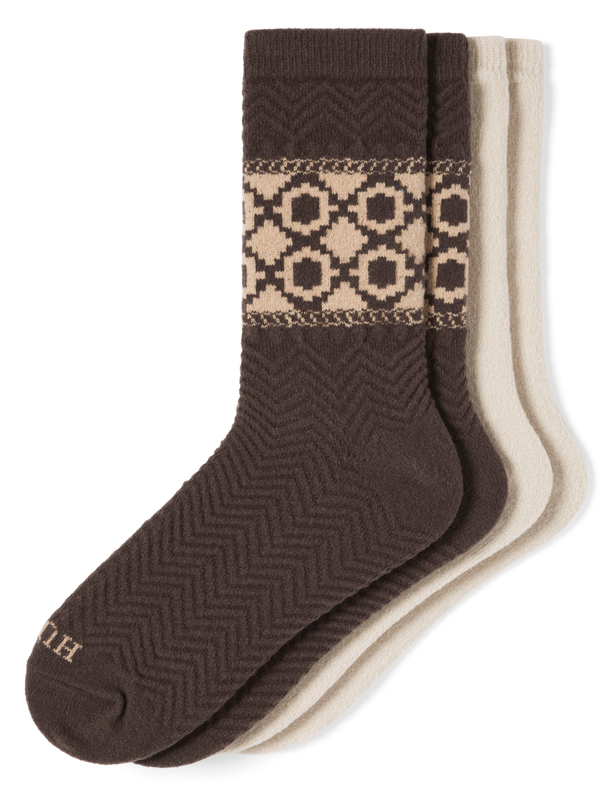 HUE Diamond Boot Sock 2 Pair Pack