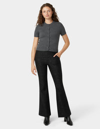 HUE Etched Floral Hi-Rise Babyboot Cut