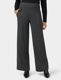 HUE Herringbone Wide Leg Pant