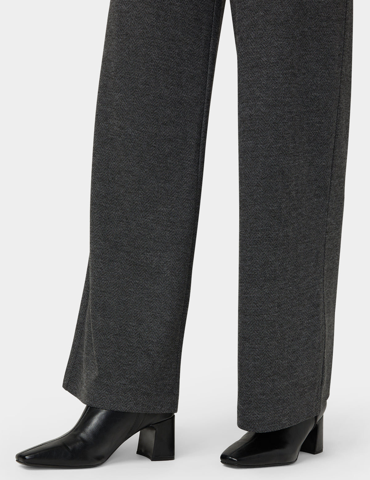 HUE Herringbone Wide Leg Pant