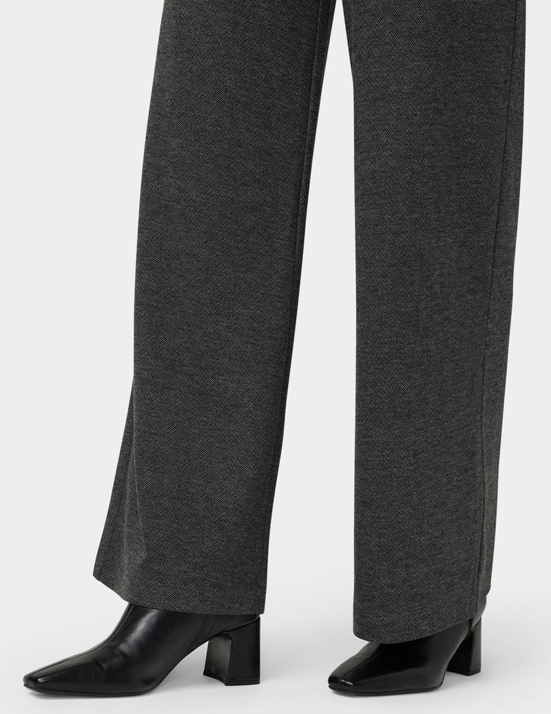 HUE Herringbone Wide Leg Pant