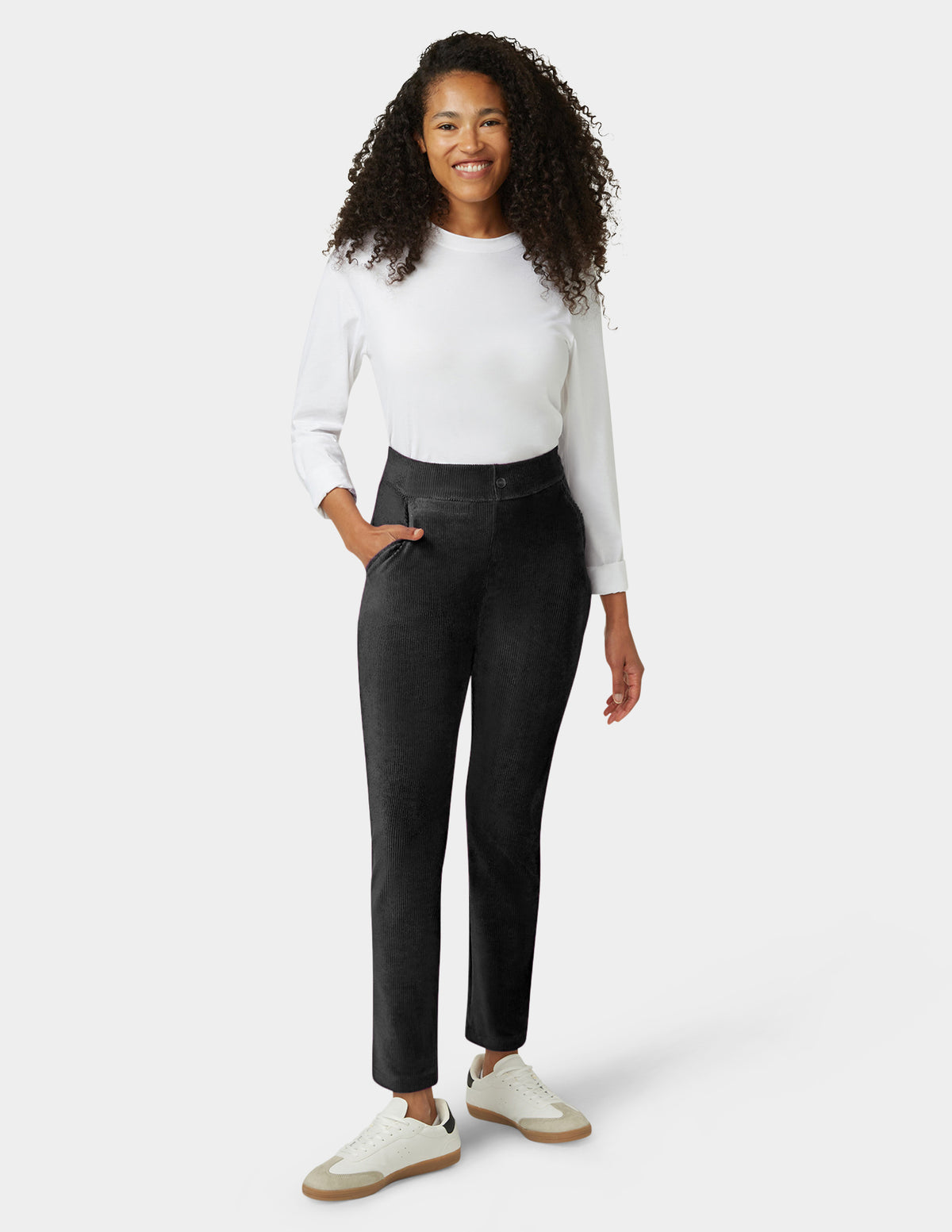 HUE Pull-On Straight Leg Corduroy