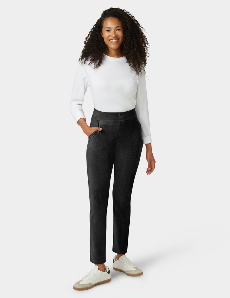 HUE Pull-On Straight Leg Corduroy