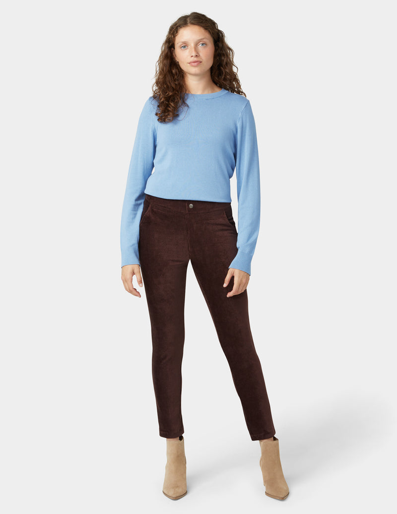 HUE Pull-On Straight Leg Corduroy