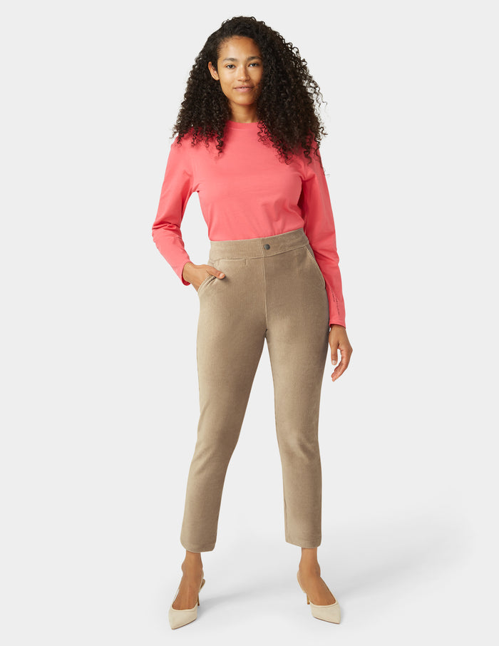 HUE Pull-On Straight Leg Corduroy