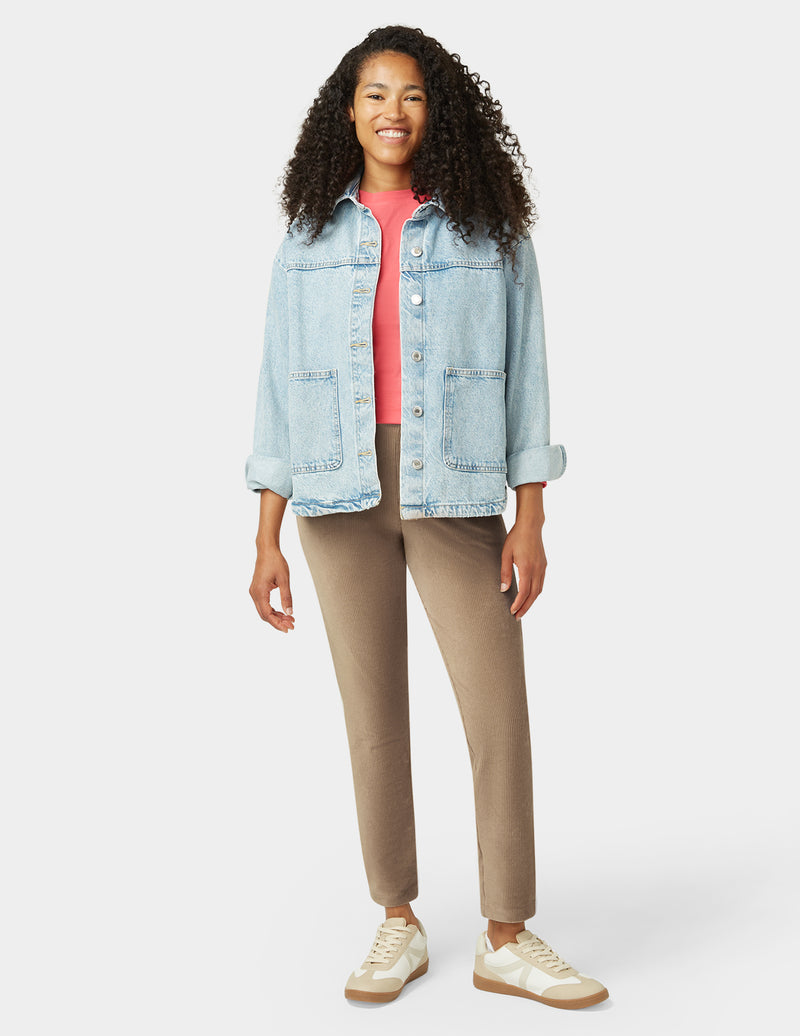 HUE Pull-On Straight Leg Corduroy