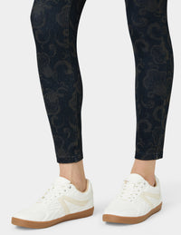 HUE Etched Floral Denim Legging