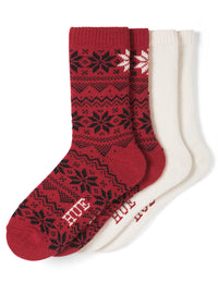 HUE Snowflake Boot Sock 2 Pair Pack