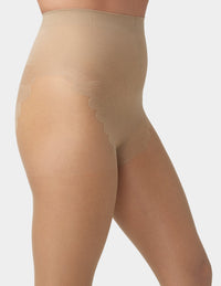 HUE French Lace Control Top Pantyhose-15 Denier