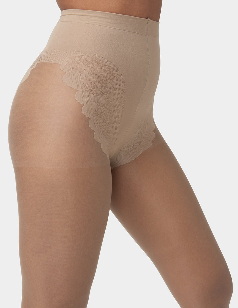 HUE Toeless Control Top Pantyhose-15 Denier
