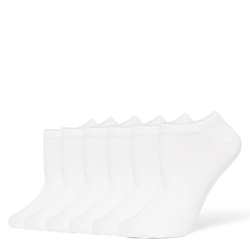 Cotton No Show Liner Socks 6 Pair Pack