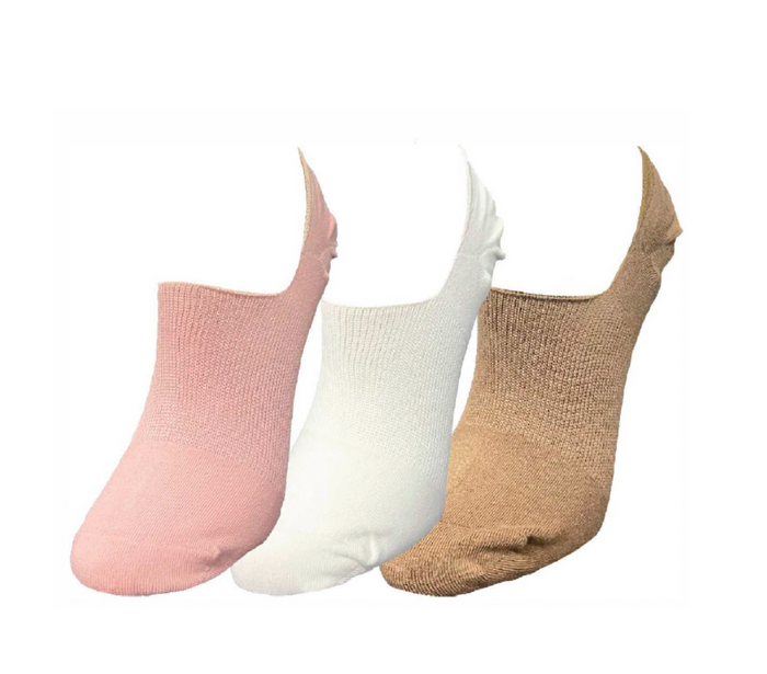 HUE Cotton No Show Arch Hug Sock 3 Pair Pack